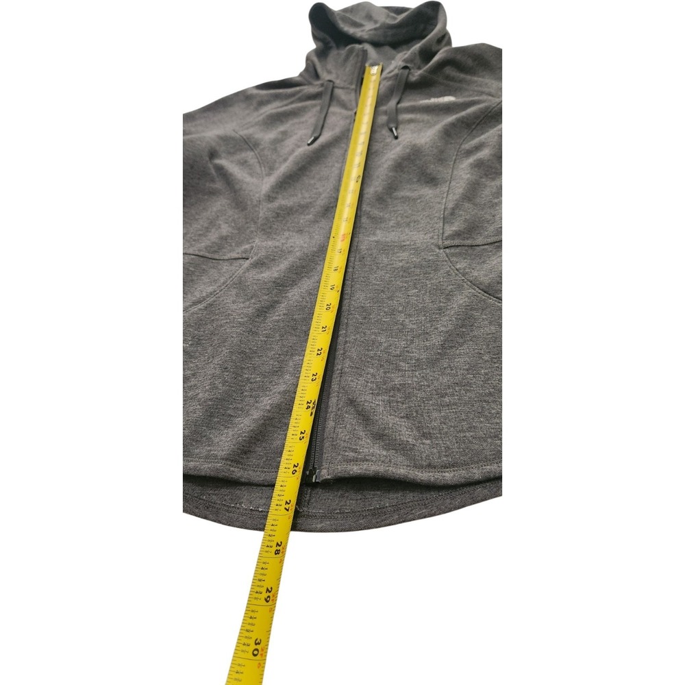 The North Face Womens Grey Heathered Full Zip Hoodie Sweatshirt XL Thumbholes - Picture 7 of 8